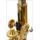 Antique Microscope Nachet et Fils. France, Circa 1900