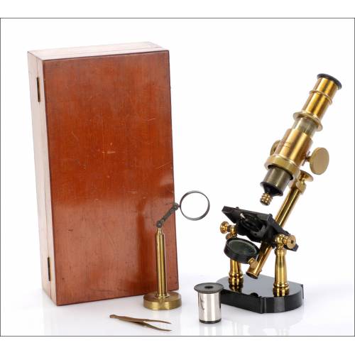 Antique Schwartz Microscope. England Circa 1900