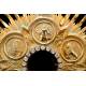 Antique Monstrance in Gilded Brass. Evangelists. France S. XIX