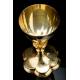 Antique Chalice and Paten in Solid Gilt Silver. Démarquet Brothers. France, 1892