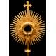 Antique Monstrance in Gilded Brass. France, XIX Century