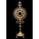 Antique Neogothic Monstrance. Silver, Gold, Diamonds, Rubies, Pearls and Lapis Lazuli. 1855