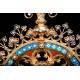 Antique Neogothic Monstrance. Silver, Gold, Diamonds, Rubies, Pearls and Lapis Lazuli. 1855