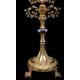 Antique Neogothic Monstrance. Silver, Gold, Diamonds, Rubies, Pearls and Lapis Lazuli. 1855