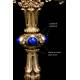 Antique Neogothic Monstrance. Silver, Gold, Diamonds, Rubies, Pearls and Lapis Lazuli. 1855