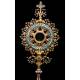 Antique Neogothic Monstrance. Silver, Gold, Diamonds, Rubies, Pearls and Lapis Lazuli. 1855