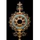 Antique Neogothic Monstrance. Silver, Gold, Diamonds, Rubies, Pearls and Lapis Lazuli. 1855