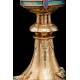 Extraordinary Antique Chalice in Solid Silver and Enamels by Armand Caillat. Circa 1890