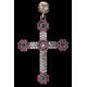 Chest Cross: Silver, Bronze, White Topaz, Pink Calcite and Green Agate. Years 70-80