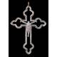 Chest Cross in Silver, Bronze, White Topaz and Pink Calcites. Years 70-80