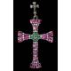 Chest Cross in Silver, Bronze, Topazes, Agates, Garnets. Years 70-80s