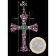 Chest Cross in Silver, Bronze, Topazes, Agates, Garnets. Years 70-80s