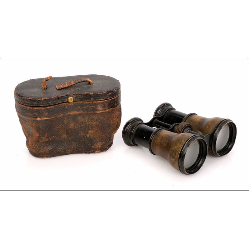 Antique Military Binoculars with Case. 1ST GM. France, Circa 1914