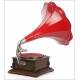 Antique horn gramophone, Circa 1925.