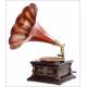 Antique Banus Gramophone with Wooden Horn Spain. 1925