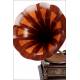 Antique Banus Gramophone with Wooden Horn Spain. 1925