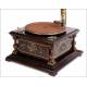 Antique Banus Gramophone with Wooden Horn Spain. 1925