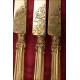 Antique Solid Silver Gilt Flatware. Napoleon III, 1870. France