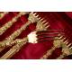 Antique Solid Silver Gilt Flatware. Napoleon III, 1870. France