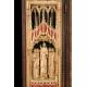 Rare Neo-Gothic Carved Triptych. By Francisco Pallás y Puig. Spain, Circa 1900