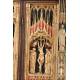 Rare Neo-Gothic Carved Triptych. By Francisco Pallás y Puig. Spain, Circa 1900