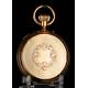 Antique pocket watch in solid 18K gold. Switzerland, circa 1890.