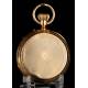 Antique pocket watch in solid 18K gold. Switzerland, circa 1890.