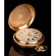 Antiguo Reloj de Bolsillo en Oro de 18K por Paul Jeannot. Favory. Ginebra, Suiza, 1900