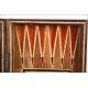 Antique Backgammon and Checkers-Chess Set . Marquetry. Circa 1950's