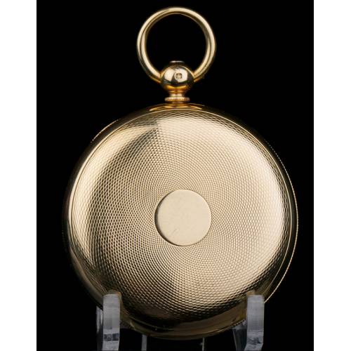 Antique English Pocket Watch. Gold 18 K. French, Royal Exchange, London, 1859.