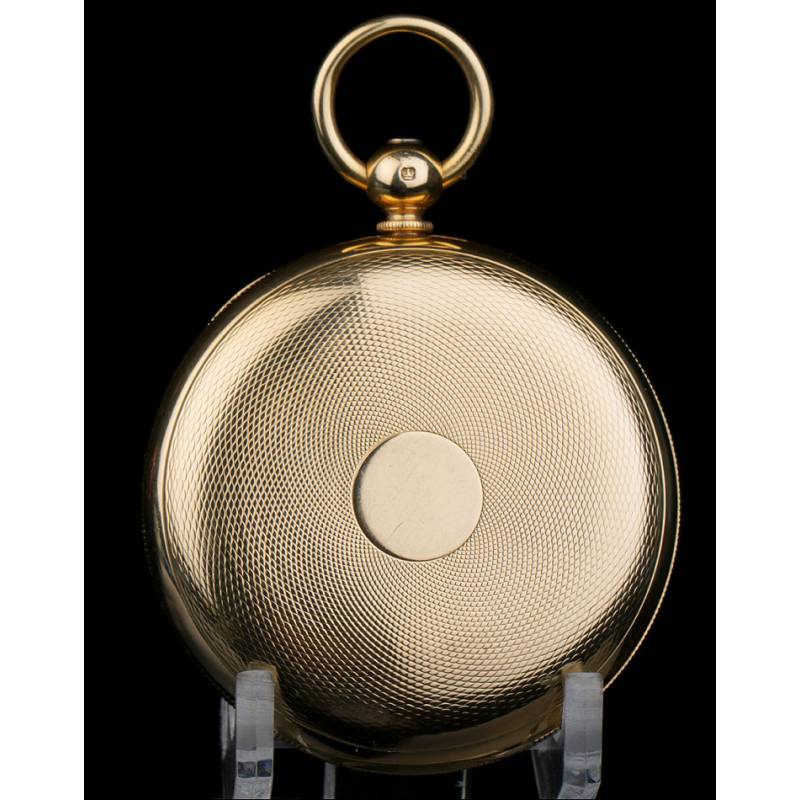 Antique English Pocket Watch. Gold 18 K. French, Royal Exchange, London, 1859.