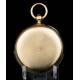 Antique English Pocket Watch. Gold 18 K. French, Royal Exchange, London, 1859.