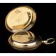 Antique English Pocket Watch. Gold 18 K. French, Royal Exchange, London, 1859.