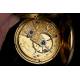 Antique English Pocket Watch. Gold 18 K. French, Royal Exchange, London, 1859.