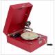 Antique Red Suitcase Gramophone. Germany, Circa 1930