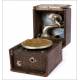 Antique British Portable Gramophone. England, Circa 1925