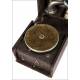 Antique British Portable Gramophone. England, Circa 1925