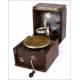 Antique British Portable Gramophone. England, Circa 1925