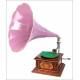 Antique Pathephone 12 Gramophone with two reproducers. France, 1910.