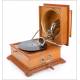 Antique Pathé Réflex Gramophone. Pathéphone 17. France, 1920s.