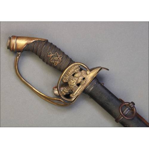 Antigua Espada de Oficial de Infantería Prusiano. Modelo 1889. Alemania