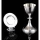 Antique Chalice and Paten in Solid Silver. France, Circa 1900