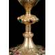 Antique Chalice and Paten. Silver and Gilded Brass. France, Circa 1900