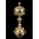 Antique Solid Silver Gilded Ciborium. France, Circa 1860