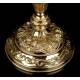 Antique Solid Silver Gilded Ciborium. France, Circa 1860