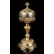 Antique Solid Silver Gilded Ciborium. France, Circa 1860