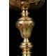 Antique Solid Silver Gilded Ciborium. France, Circa 1860