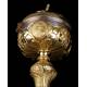 Antique Solid Silver Gilded Ciborium. France, Circa 1860