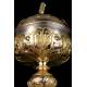 Antique Solid Silver Gilded Ciborium. France, Circa 1860