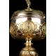 Antique Solid Silver Gilded Ciborium. France, Circa 1860